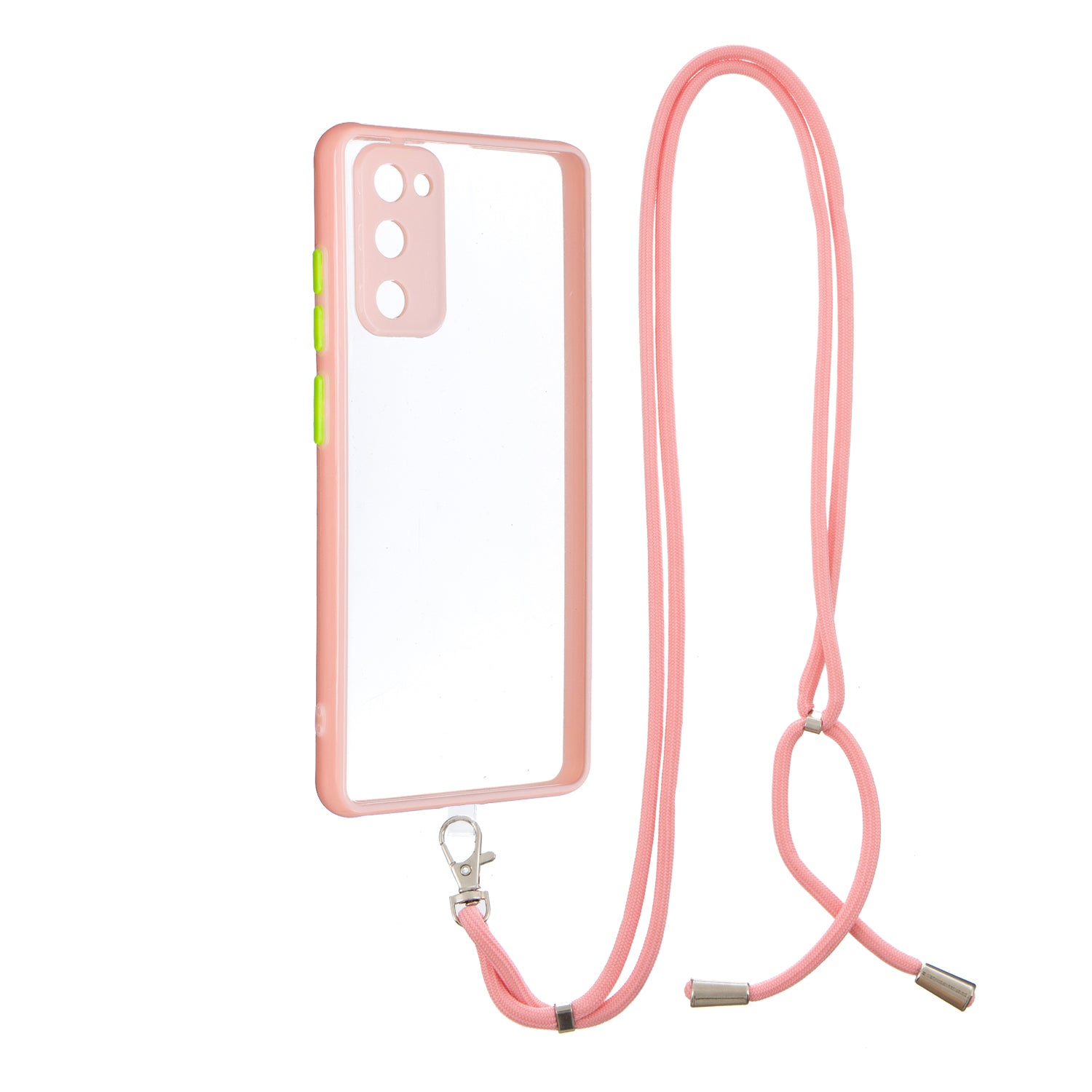 Transparent TPU + Acrylic Back Phone Cover Shell with Lanyard for Samsung Galaxy S20 FE 2022/S20 FE 4G/S20 FE 5G/S20 Lite - Pink Transparent TPU + Acrylic Back Phone Cover Shell with Lanyard for Samsung Galaxy S20 FE 2022/S20 FE 4G/S20 FE 5G/S20 Lite - Pink